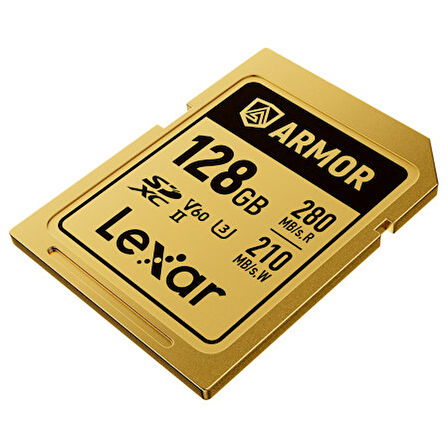  128GB LSDAMGL128G-RNNNG PROFESSIONAL ARMOR GOLD SD up to 280MBs read 210MBs write C10 V60 U3 IP68