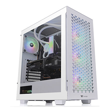  v350 tg beyaz 3x120mm argb fanlı, mesh panel midtower oyuncu kasası