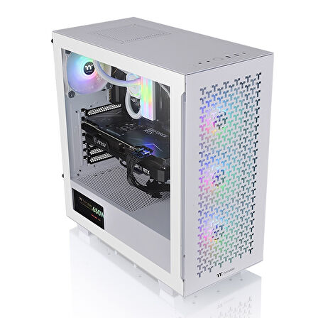  v350 tg beyaz 3x120mm argb fanlı, mesh panel midtower oyuncu kasası