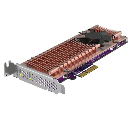 Qnap QM2-2P-244A PCIe SSD Adaptör Kartı Dual M.2 22110 2280 Desteği