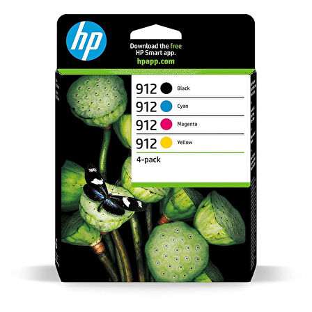  6ZC74AE (912) SIYAH/MACENTA/CYAN/SARI 4LU PAKET MUREKKEP KARTUSU