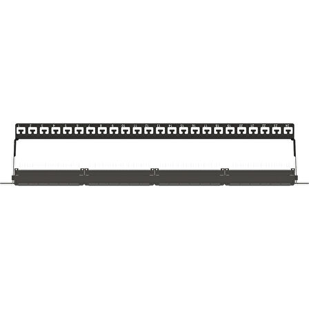  AC-611-24E 8P8C,LSA,ALTIN KONTAK 24 PORT CAT6 DOLU 1U ZIRHSIZ PATCH PANEL