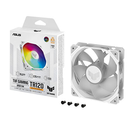 ASUS TUF TR120 REVERSE SOĞUTUCU KASA RADYATÖR FANI TERS HAVA AKIŞI ADRESLENEBİLİR ARGB 120MM BEYAZ