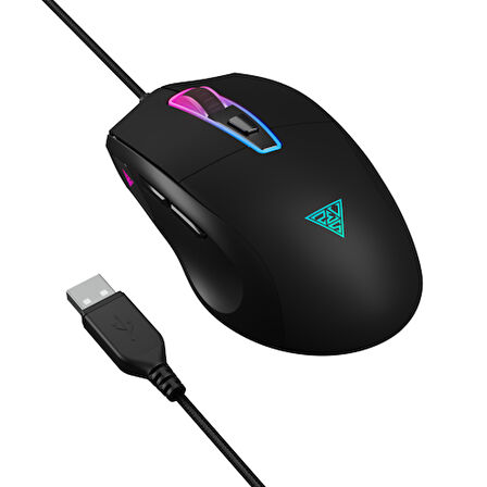 GAMDIAS ZEUS M5, RGB Aydınlatma, USB Kablolu,  7 Tuşlu, Gaming Mouse, 12.800 DPI, Siyah