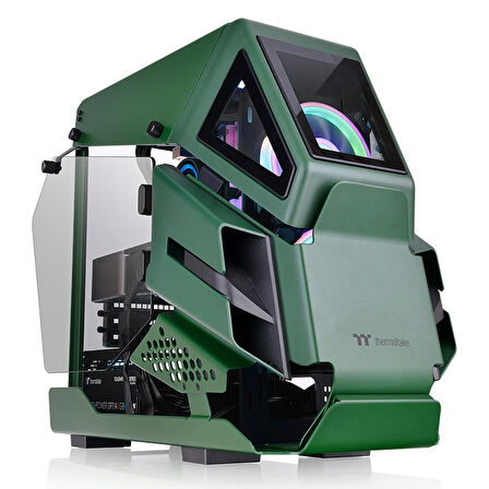  ah t200 racing green tempered glass pencereli, mikro atx oyuncu kasası
