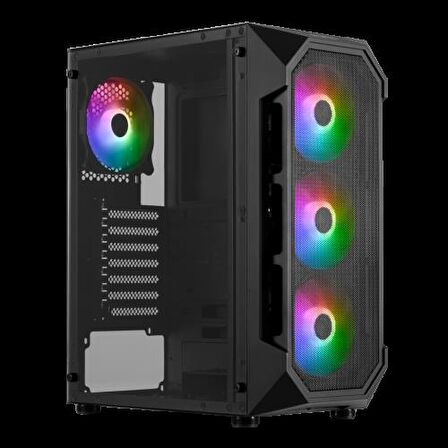 GAMDIAS AURA GC1, 600W, Tempered Glass, Mesh, ARGB, Micro ATX GAMING KASA