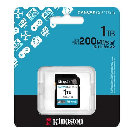 Kingston Canvas Go! Plus 1 TB SDXC Hafıza Kartı 200 MB/s