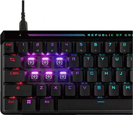  M605 ROG FALCHION ACE HFX 65 ANALOG OYUN KLAVYESİ YAĞLANMIŞ ROG HFX MANYETİK ANAHTARLAR HIZLI TETİKLEME DOKUNMATİK PANEL 8000 HZ POLLING RATE BEŞ KATMANLI YALITIM VE CONTALI MONTAJ KAPAK KILIF ABS TUŞ KAPAKLARI