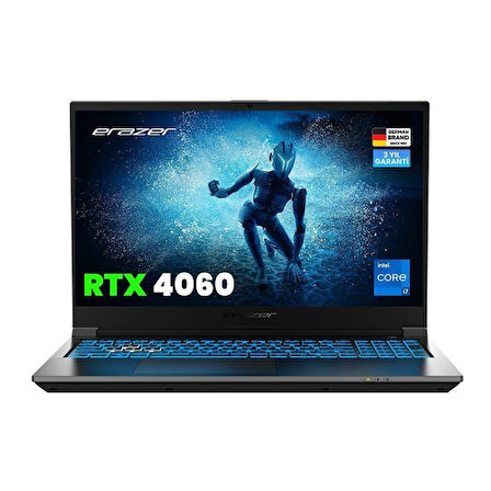 ERAZER Deputy P60i, MD62749-R32, i7-13620H,  15.6&quot; FHD, 144Hz, 32Gb Ram, 1TB NVMe M.2 SSD, 8GB RTX4060 Ekran Kartı, Free Dos, Gaming Notebook