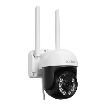S-LINK SL-PTZ01, Akıllı Güvenlik Kamerası, WiFi, 3Mpix, 2.8mm Lens, 25m. Gece Görüşü, Hareket algılama, İki Yönlü Ses, Micro SD Kartlı, TUYA Yazılım