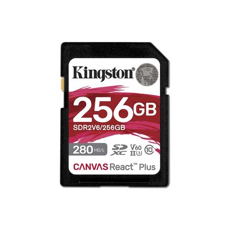 Kingston Canvas React Plus 256 GB SD Kart 280 MB/s V60