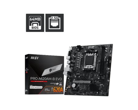 PRO A620AM-B EVO AM5 DDR5 6800(OC) ANAKART