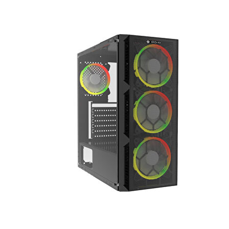  SPACE BTX-65G 650W 80+ 4x RAINBOW FIXED LED FAN ATX 2xUSB3.0 SİYAH KASA