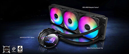 ASUS ROG STRIX LC III 360 ARGB AURA SYNC RGB 120MM*3 ADRESLENEBİLİR RGB FAN CPU SIVI SOĞUTUCUSU