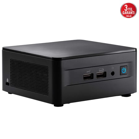 Asus NUC12WSHI7 Mini Masaüstü Siyah Intel Core i7 12. Nesil 512 GB SSD Wi-Fi 6E Bluetooth 5.2