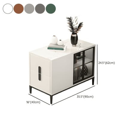 ZGN24980 Modern MDF Çekmeceli Dikdörtgen Yan Sehpa