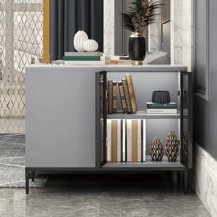 ZGN24980 Modern MDF Çekmeceli Dikdörtgen Yan Sehpa