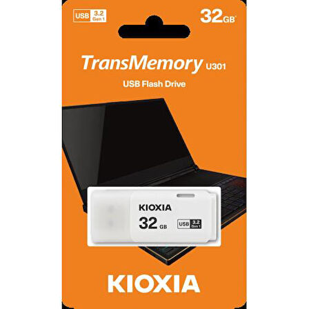  U301 32GB USB 3.2 Gen1 TransMemory Flash Disk (Beyaz)