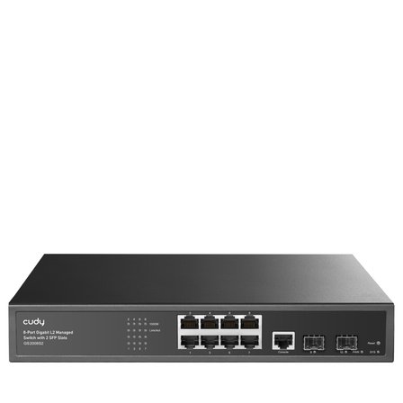 Cudy GS2008S2 8 Port L2 Yönetilebilir Gigabit Switch 2 SFP