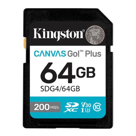 Kingston Canvas Go! Plus 64 GB SD Hafıza Kartı 200 MB/s V30