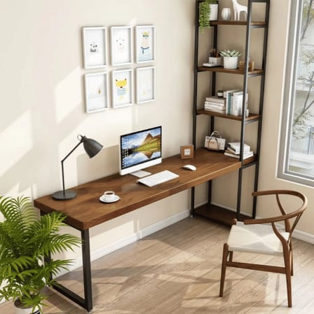 ÇLM65098 Modern Kahverengi Ahşap Çalışma Masası