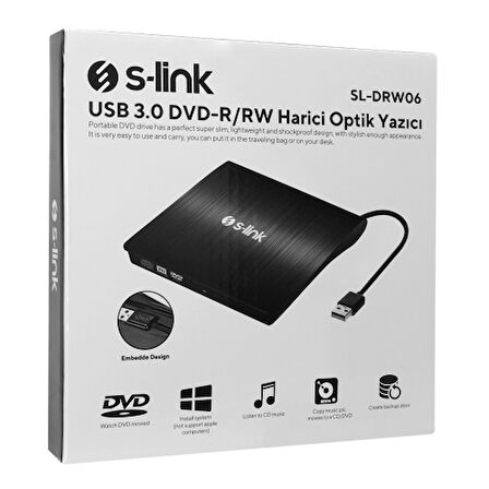  SL-DRW06 USB3.0 DVD-R/CD-R/RW Harici Optik Yazıcı