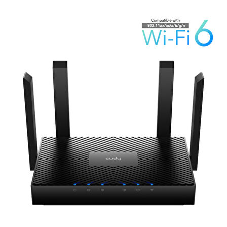 WR3000 AX3000 2.4GHz/5GHz 3000Mbps AP/RE/WISP 4*Gigabit Port MU-MIMO Kablosuz Wi-Fi 6 Router