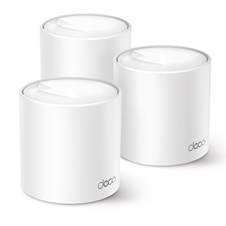  DECO-X50, AX3000, Üçlü Mesh, 574-2402Mbps Dual Band, WiFi6, 3Port Gigabit Lan, 600m2 kapsama Alanı, Router, Geniş Alan İnternet Ağı Sağlayıcısı