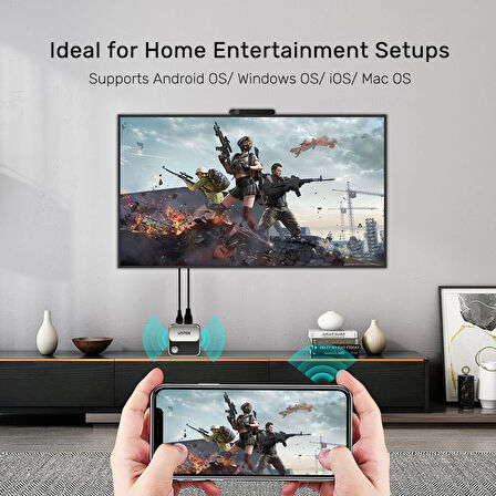 UNITEK WIRELESS 4K&60Hz KABLOSUZ GÖRÜNTÜ AKTARICI (V1162B01)