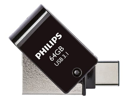 Philips 64 GB USB 3.1 Type-C USB Flash Bellek Metalik Gri