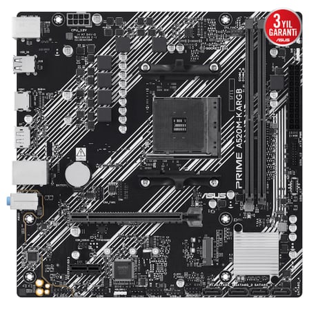 Asus Prime A520M-K ARGB Anakart AM4 DDR4 Micro ATX
