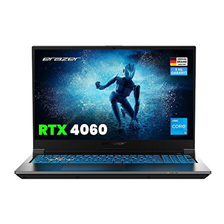 ERAZER Deputy P60i, MD62747-R32S1, i5-13420H,  15.6&quot; FHD, 144Hz, 32Gb Ram, 1TB NVMe M.2 SSD, 8GB RTX4060 Ekran Kartı, Free Dos, Gaming Notebook
