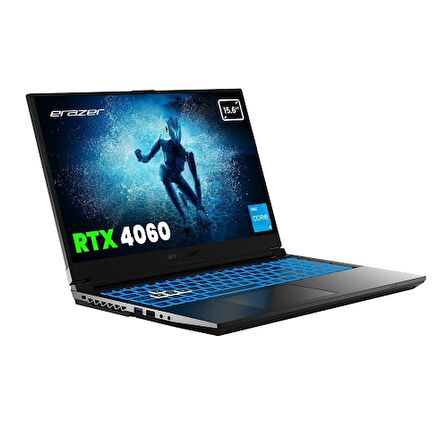 ERAZER Deputy P60i, MD62747-R32S1, i5-13420H,  15.6&quot; FHD, 144Hz, 32Gb Ram, 1TB NVMe M.2 SSD, 8GB RTX4060 Ekran Kartı, Free Dos, Gaming Notebook