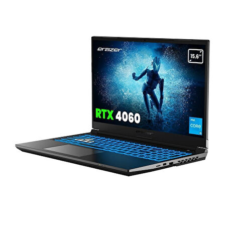ERAZER Deputy P60i, MD62747-R32S1, i5-13420H,  15.6&quot; FHD, 144Hz, 32Gb Ram, 1TB NVMe M.2 SSD, 8GB RTX4060 Ekran Kartı, Free Dos, Gaming Notebook