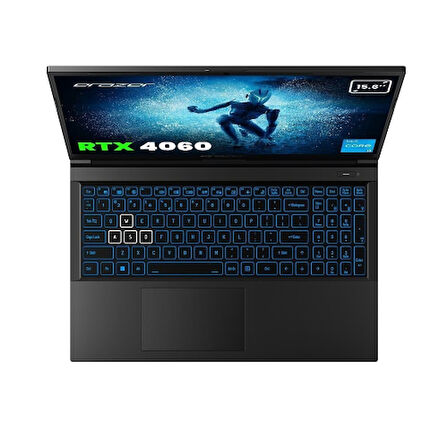 ERAZER Deputy P60i, MD62747-R32S1, i5-13420H,  15.6&quot; FHD, 144Hz, 32Gb Ram, 1TB NVMe M.2 SSD, 8GB RTX4060 Ekran Kartı, Free Dos, Gaming Notebook