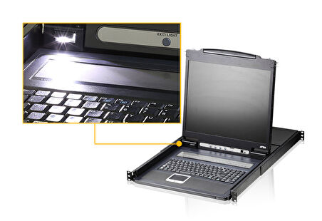 Aten ATEN-CL1308NT 19” LCD KVM Switch, Türkçe Klavyeli