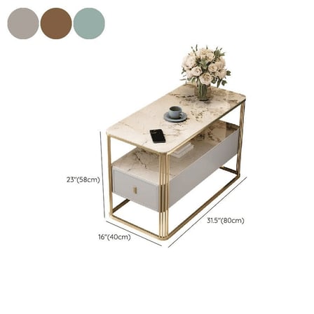 ZGN02710 Lüks MDF Tablalı Çekmeceli Yan Sehpa