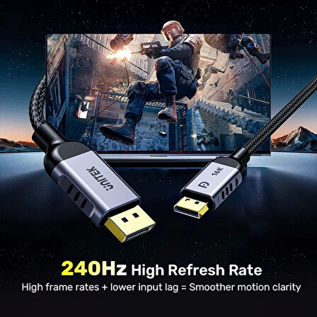 UNITEK DISPLAY PORT 2.1 %100 BAKIR 1.5MT 16K&60Hz (C1626GY01-1.5M)