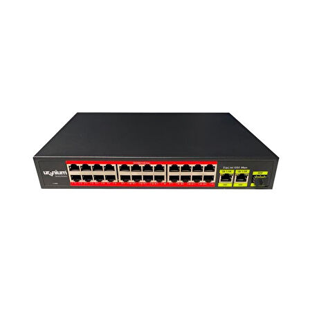  POE-2421SFP-300W 24X10/100+2X GIGABIT UPLINK +1XSFP 250 METRE POE RACKMOUNT SWITCH (REALTEK CHIPSET) 