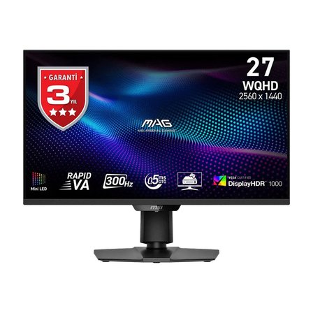 MSI MAG 274QPF 27" 300Hz 0.5ms 2560x1440 WQHD VA Panel Gaming Monitör
