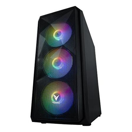 VENTO VG10F Mid Tower, 650W 80+ Bronze, Temperli Cam, RGB, ATX GAMING KASA