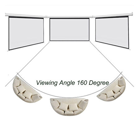 MPP-240, 240x200, STORLU, PROJEKSİYON PERDESİ, Arkası Siyah Fonlu, Duvar ve Tavana Asılabilir