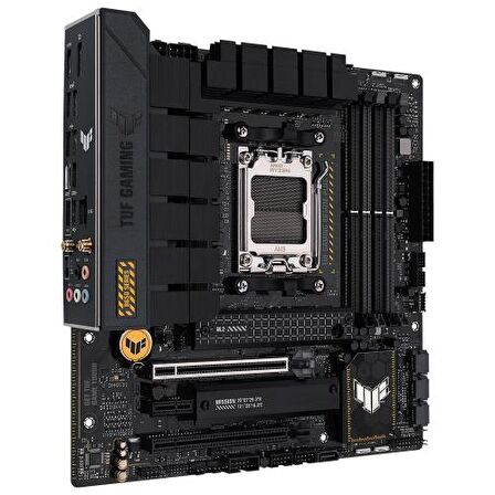 ASUS TUF GAMING B650M-PLUS WIFI, 4xDDR5, 2x M.2, HDMI, DP, Type-C, Wi-Fi 6, Bluetooht v5.2, AMD Ryzen 7000 Serisi, AM5 Soket Anakart