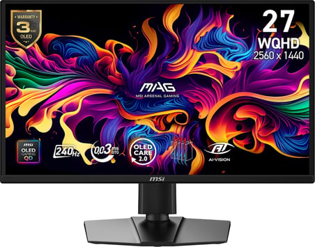 MSI MAG 272QP 27 İnç QD-OLED Oyuncu Monitörü 240Hz 0.03ms 2560x1440