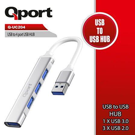  Q-UC204 USB TO 4 PORT USB ÇOKLAYICI