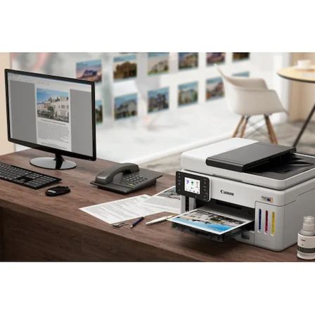 Canon Maxify GX6140 Çok Fonksiyonlu Renkli Mürekkep Tanklı Yazıcı Tarayıcı Fotokopi Wi-Fi