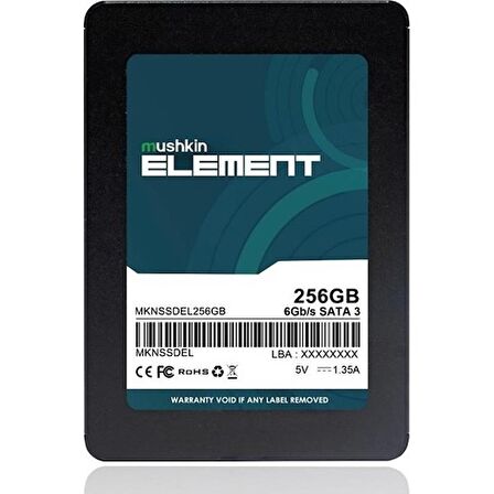 MUSHKIN SSD - MKNSSDEL256GB - 2.5 SATA III 7mm SSD -  - 256GB - Element 256GB 7mm SSD - 2.5 SATA III - 7mm