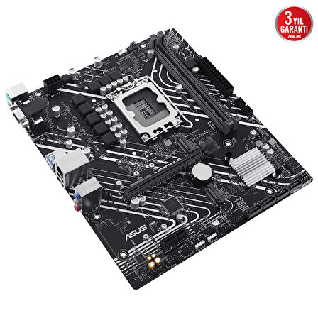 ASUS PRIME H610M-E CSM, 2xDDR5, 2x M.2, D-SUB, HDMI, DP, 12-13.Nesil, LGA1700 Soket, Anakart