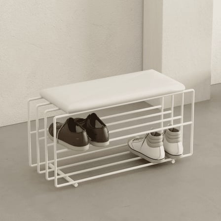 AYK05777 Modern Metal Sandıklı Bench Ayakkabılık