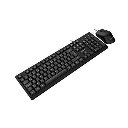 PHILIPS SPT6234B, Siyah, Türkçe Q, USB Kablolu, Klavye Mouse Set